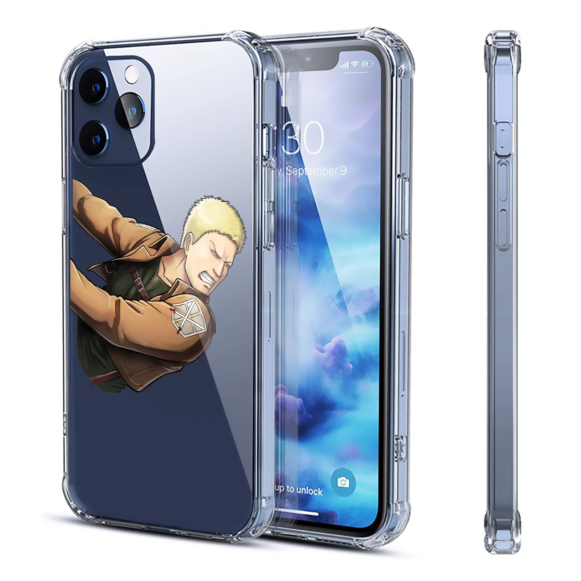 （画像用） 進撃の巨人 ライナー・ブラウン Attack on Titan Reiner Braun 【iPhone 12シリーズ対応】透明スマホケース（クリアソフトケース）